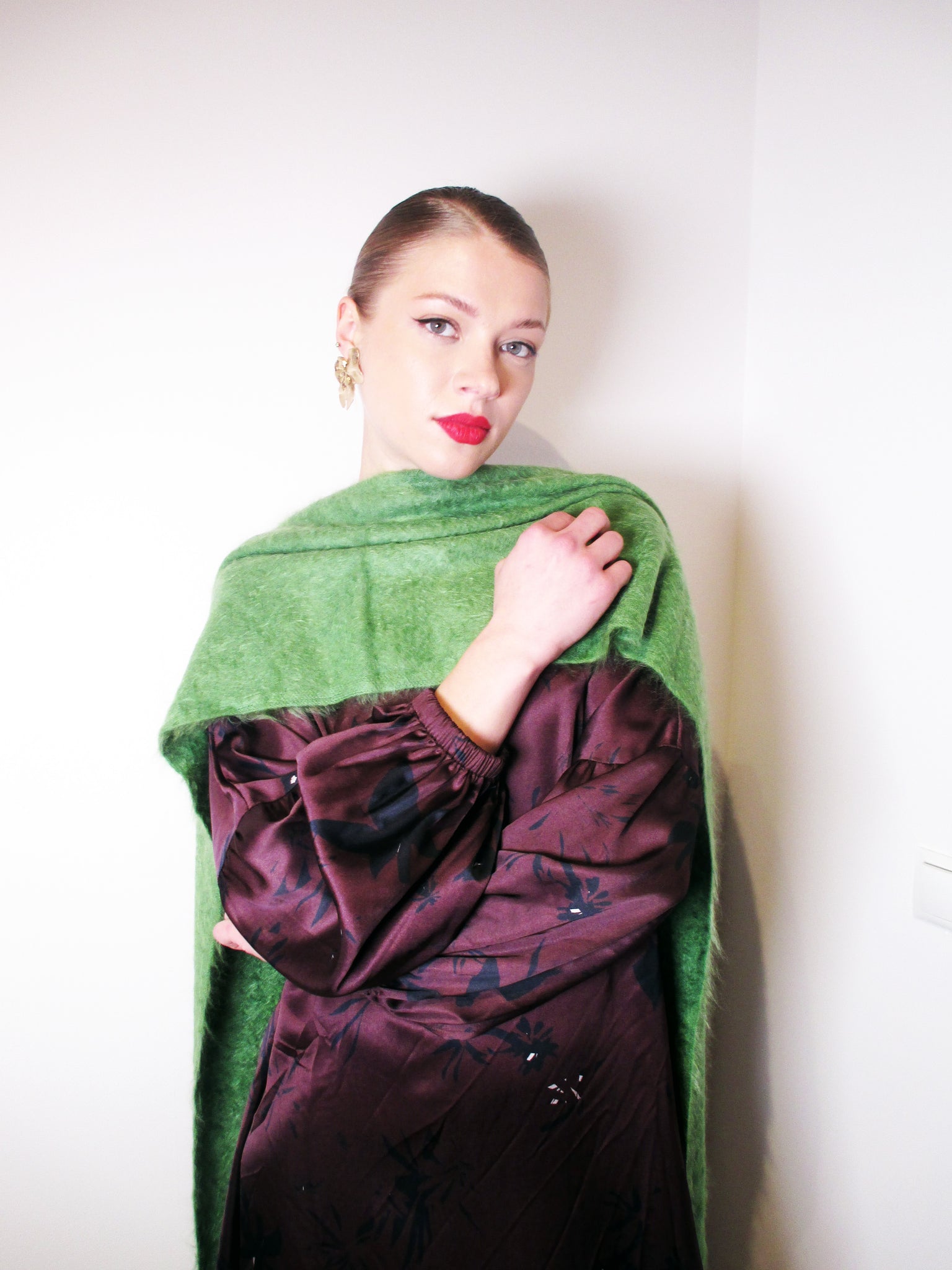 Pixie cashmere scarf / green