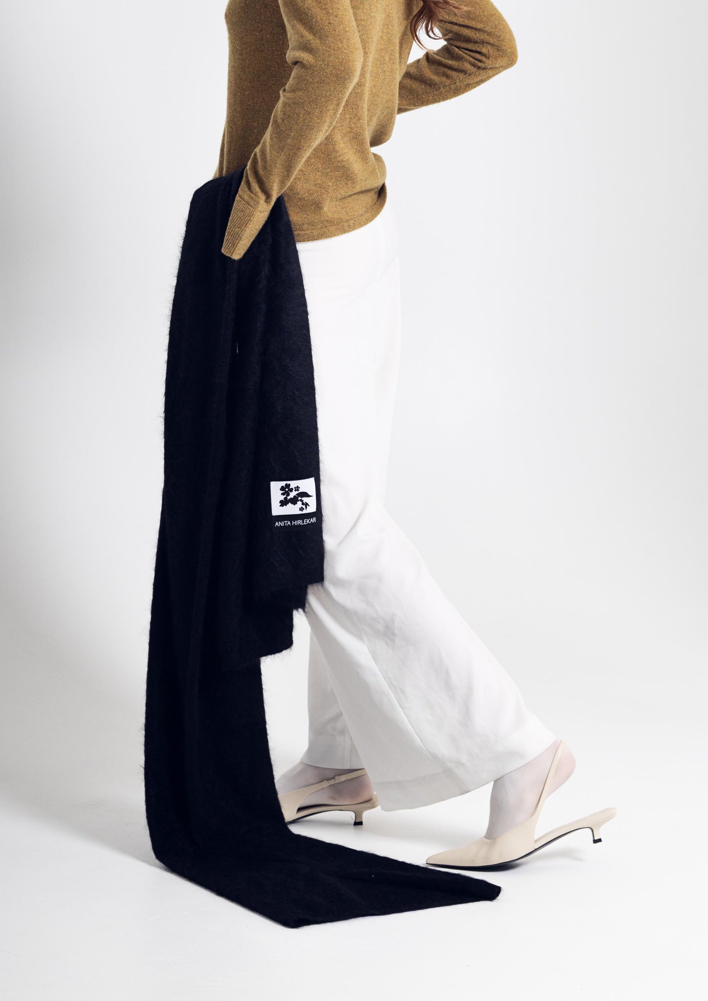 Pixie cashmere wrap / black